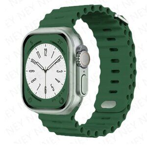 Ocean Apple Watch Band (non brand) Green Silicone sizes 42/44/45 mm (SKU: 29MI)